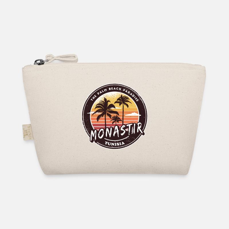 Monastir Palm Trees Vintage Design Organic Pouch
