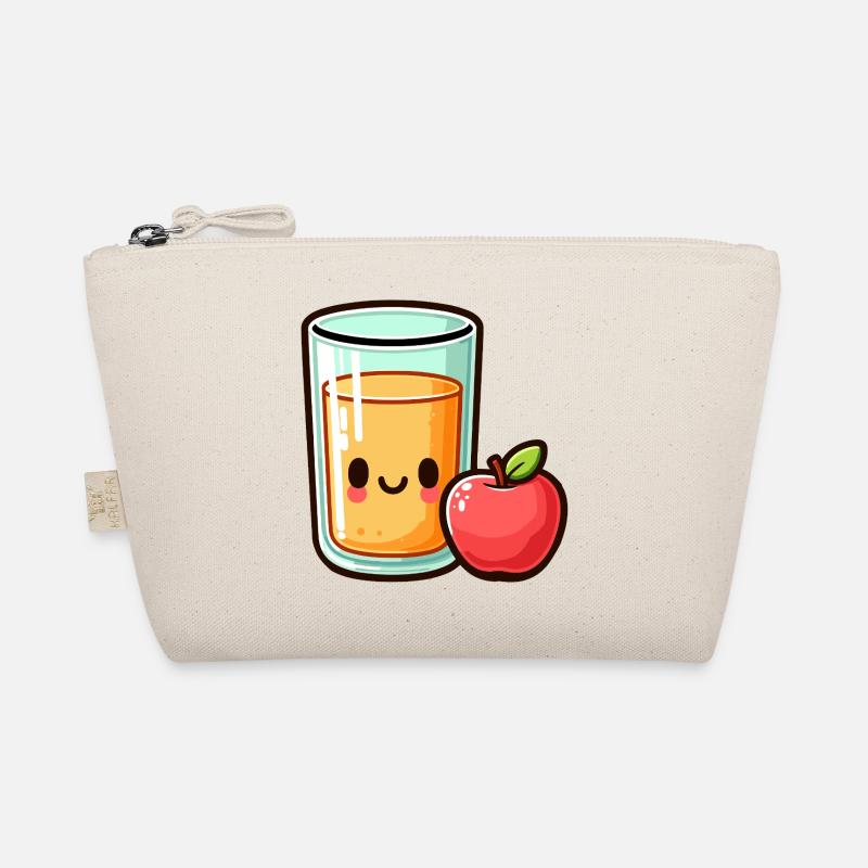 Kawaii Saft und Apfel Illustration Bio-Täschchen