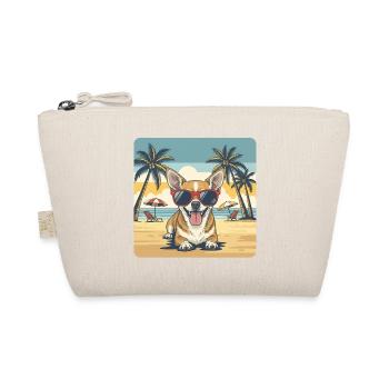 Chihuahua Beach Dog with Sunglasses - Organic Pouch - nature - Front
