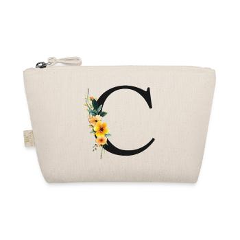 C Monogramme, Floral, Personnalisable - Trousse biologique - nature - Devant