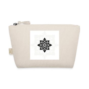 Intricate Black and White Mandala Pattern - Organic Pouch - nature - Front