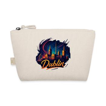 Dublin Capital Ireland Silhouette Gift - Organic Pouch - nature - Front