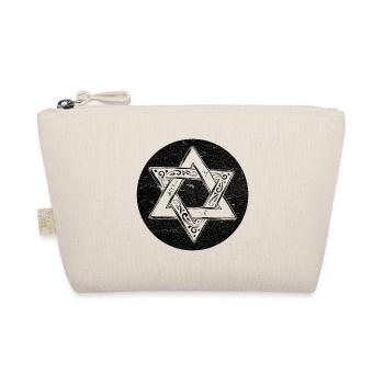 Star of David with black circle - Organic Pouch - nature - Front