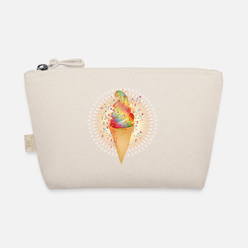 Motif de glace molle joyeuse aux couleurs de l’arc-en-ciel Trousse biologique