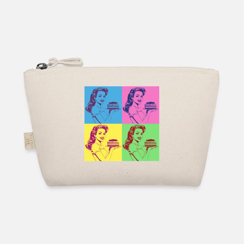 Backen Torte Backkönigin Backfee Bäckerin Pop Art Bio-Täschchen