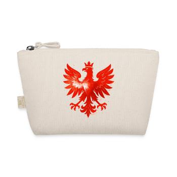 Polen Polska Adler Flagge Fahne cool Geschenk - Bio-Täschchen - Natur - Vorne