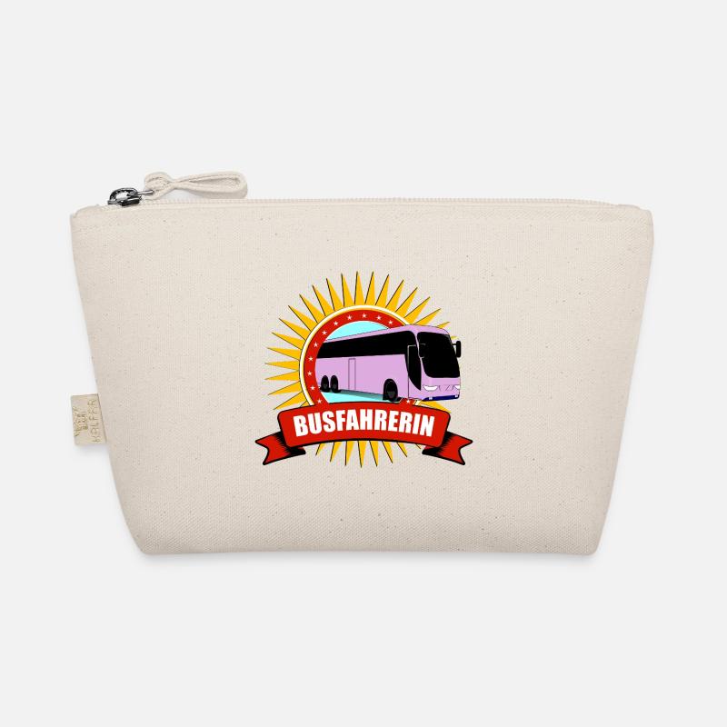 Bus Driver Silhouette Pattern Organic Pouch