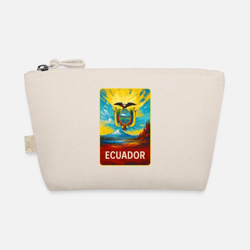 Ecuador - Farbenfrohes Emblem Bio-Täschchen