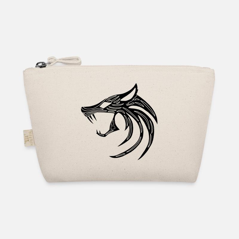 Schwarzer dämonischer Wolf Bio-Täschchen