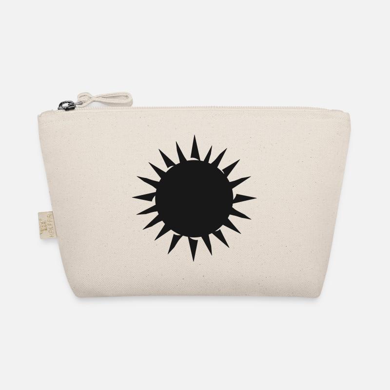 Kräftiges Sonnenschliffmuster auf dunklem Hintergrund Bio-Täschchen