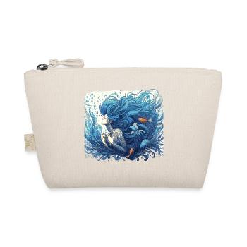 Mermaid Mermaid Blue Hair Art Nouveau Gift - Organic Pouch - nature - Front