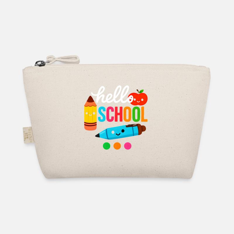 Hello School Shirt Back to School Kawaii Style Organic Pouch