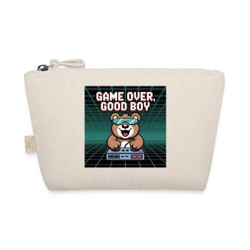 Retro Gaming Cute DJ Bear - Organic Pouch - nature - Front