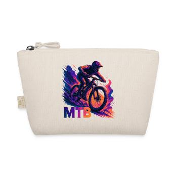 MTB Mountain Biking Mountain Biker Gift - Organic Pouch - nature - Front