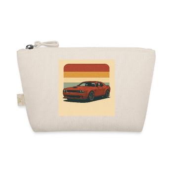 Roter Muscle Car Retro Design - Bio-Täschchen - Natur - Vorne