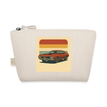 Retro Muscle Car Sonnengruß Design - Bio-Täschchen - Natur - Vorne