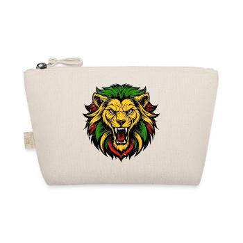 Vibrant Lion Head Tattoo Style - Organic Pouch - nature - Front