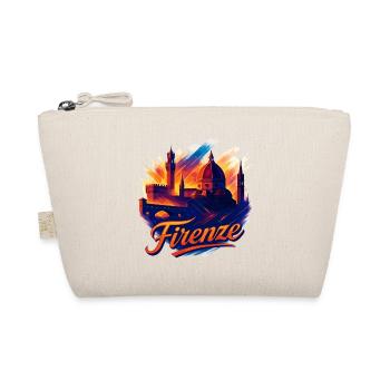 Florence Firenze City Italy Silhouette Gift - Organic Pouch - nature - Front