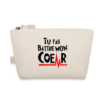 TU FAIS BATTRE MON COEUR ! (amour) noir - Trousse biologique - nature - Devant