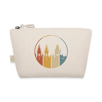vintage city logo Prague - city symbol with castle logo - Organic Pouch - nature - Front