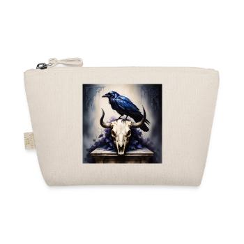Œuvre d’art mystique corbeau et crâne de taureau - Trousse biologique - nature - Devant