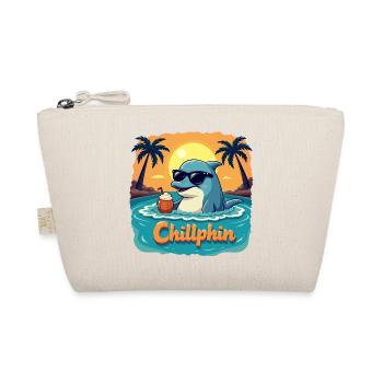 Chillphin – Entspann dich wie ein Delfin - Bio-Täschchen - Natur - Vorne