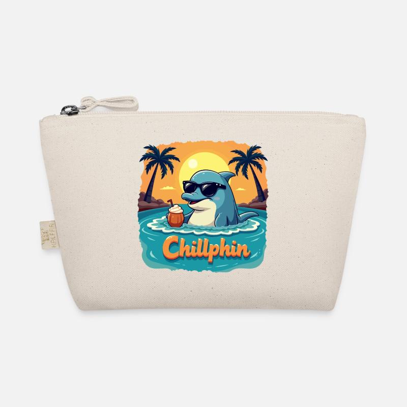 Chillphin – Entspann dich wie ein Delfin - Bio-Täschchen - Natur