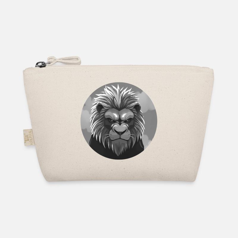Majestueuse tête de lion en gris Trousse biologique