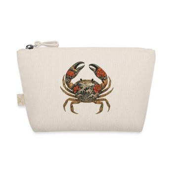 Yakuza Crab – Ink on Shell - Organic Pouch - nature - Front