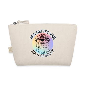 3. Auge ist genervt - lustiger spiritueller Spruch - Bio-Täschchen - Natur - Vorne