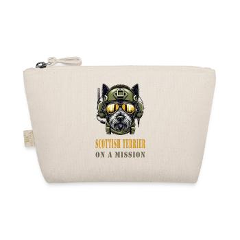 Scottish Terrier on Mission - Military - Organic Pouch - nature - Front
