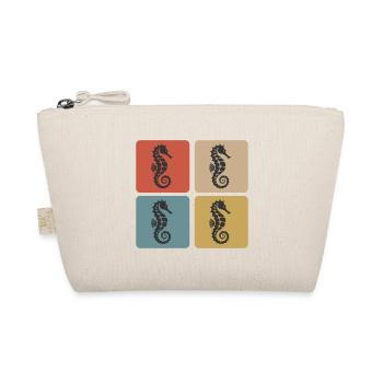 Seepferdchen Meer Vintage Design - Bio-Täschchen - Natur - Vorne