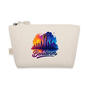 Benidorm City Spain Silhouette Gift - Organic Pouch - nature - Front