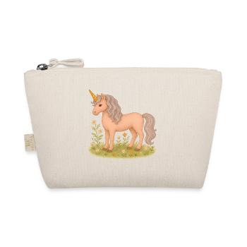 Jolie licorne vintage dans un champ de fleurs - Trousse biologique - nature - Devant