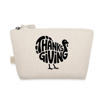 Thanksgiving Türkei - Cooles Vintage Comic Logo - Bio-Täschchen - Natur - Vorne