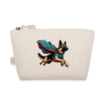 Super Dog German Shepherd Cape Gift - Organic Pouch - nature - Front