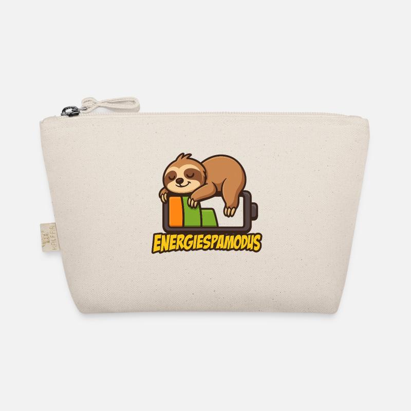 Cute Sloth Energy Saving Logo Organic Pouch