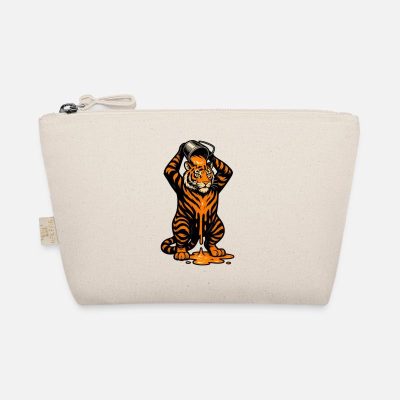 Tiger mit Farbeimer Cartoon Design Bio-Täschchen