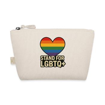 Pride Heart LGBT Support Design - Organic Pouch - nature - Front