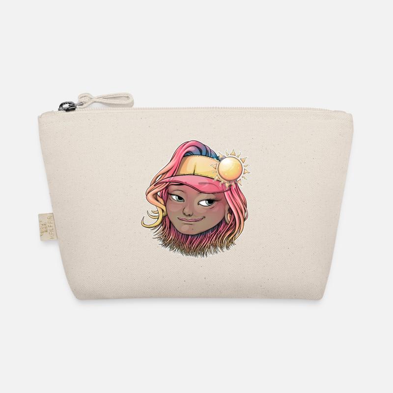 Sonnenverwöhntes Boho-Mädchen Illustration Bio-Täschchen
