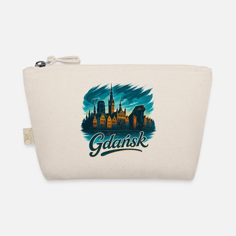 Danzig Gdańsk maritim Silhouette Polen Geschenk Bio-Täschchen