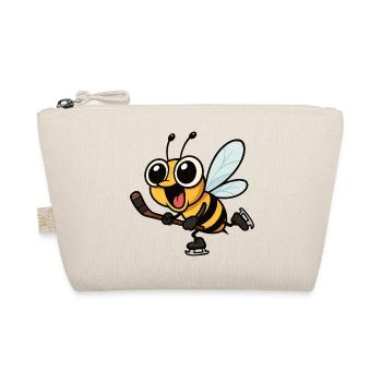 Süße Biene Hockey Eishockey Jugend Schule Sport  - Organic Pouch - nature - Front