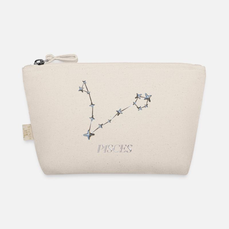 Pisces Constellation – Minimalist Silver Constellation Organic Pouch