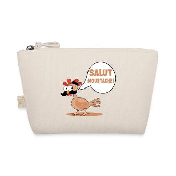 HENS CHICKENS HI MUSTACHE - Organic Pouch - nature - Front