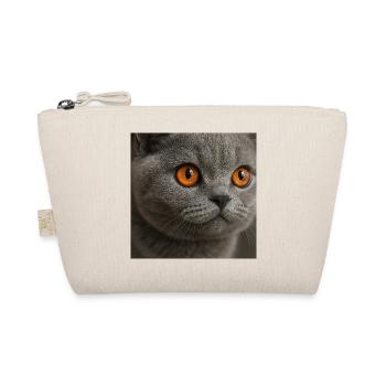 Detailed cat eye design - Organic Pouch - nature - Front