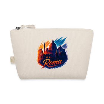 Rome Roma Capital Italy Silhouette Gift - Organic Pouch - nature - Front