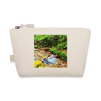 Wasserfall im Grünen Naturdesign - Bio-Täschchen - Natur - Vorne
