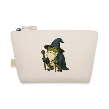 Weiser bärtiger Frosch mit Zauberhut - Bio-Täschchen - Natur - Vorne