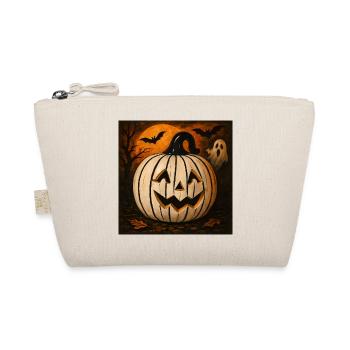 Halloween Kürbis gruselig Geschenk - Bio-Täschchen - Natur - Vorne