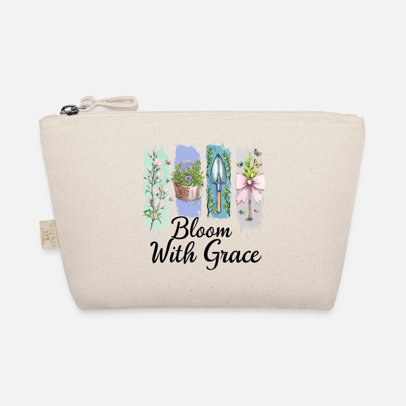 Blühe mit Anmut Gartenblumen Kunst Bio-Täschchen